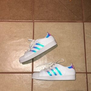 ❌ON HOLD❌ Holographic Adidas Superstars